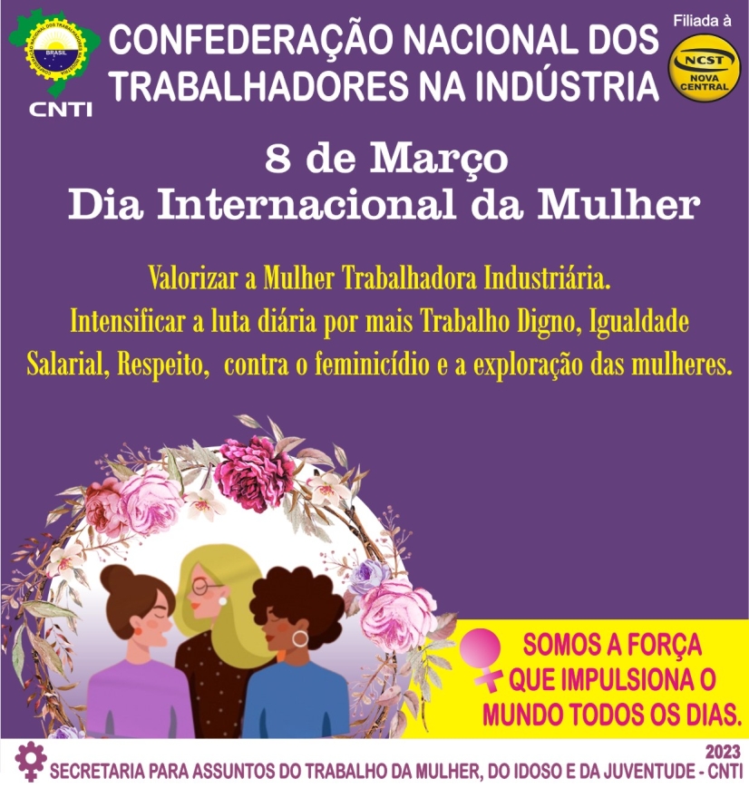 Dia Internacional da Mulher - 8 de março. - Confederação